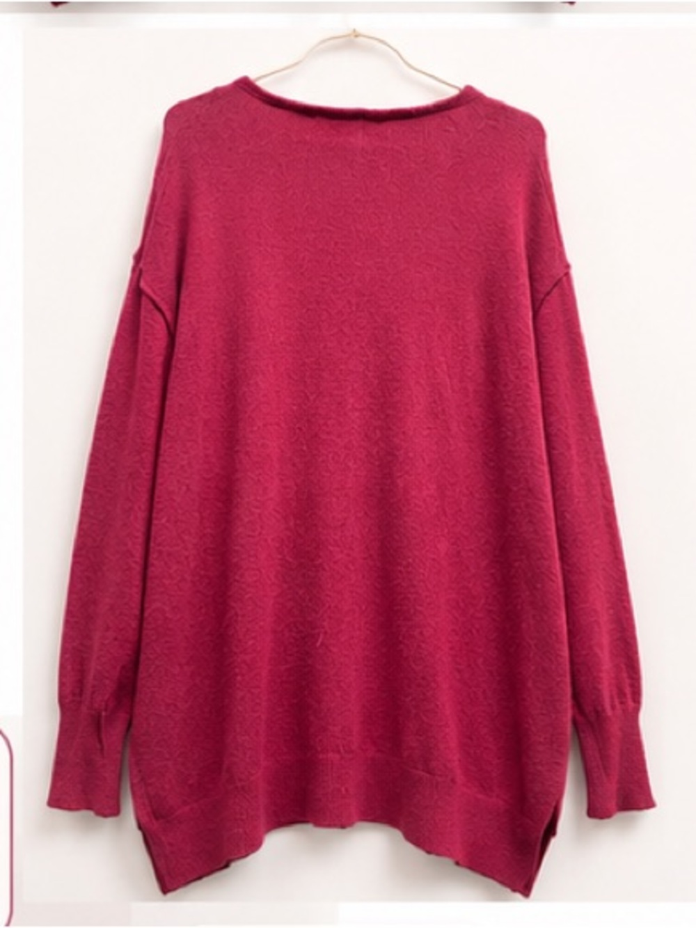 Beautiful Cranberry Pull-Over Sweater - Picture 3 of 11
